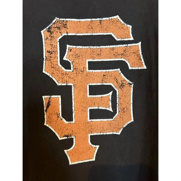 SAN FRANCISCO GIANTS Womens Shirt Large 3/4 SLEEVE Black MLB Baseball - Picture 3 of 5